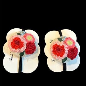 Floral Embroidered Hair Ties